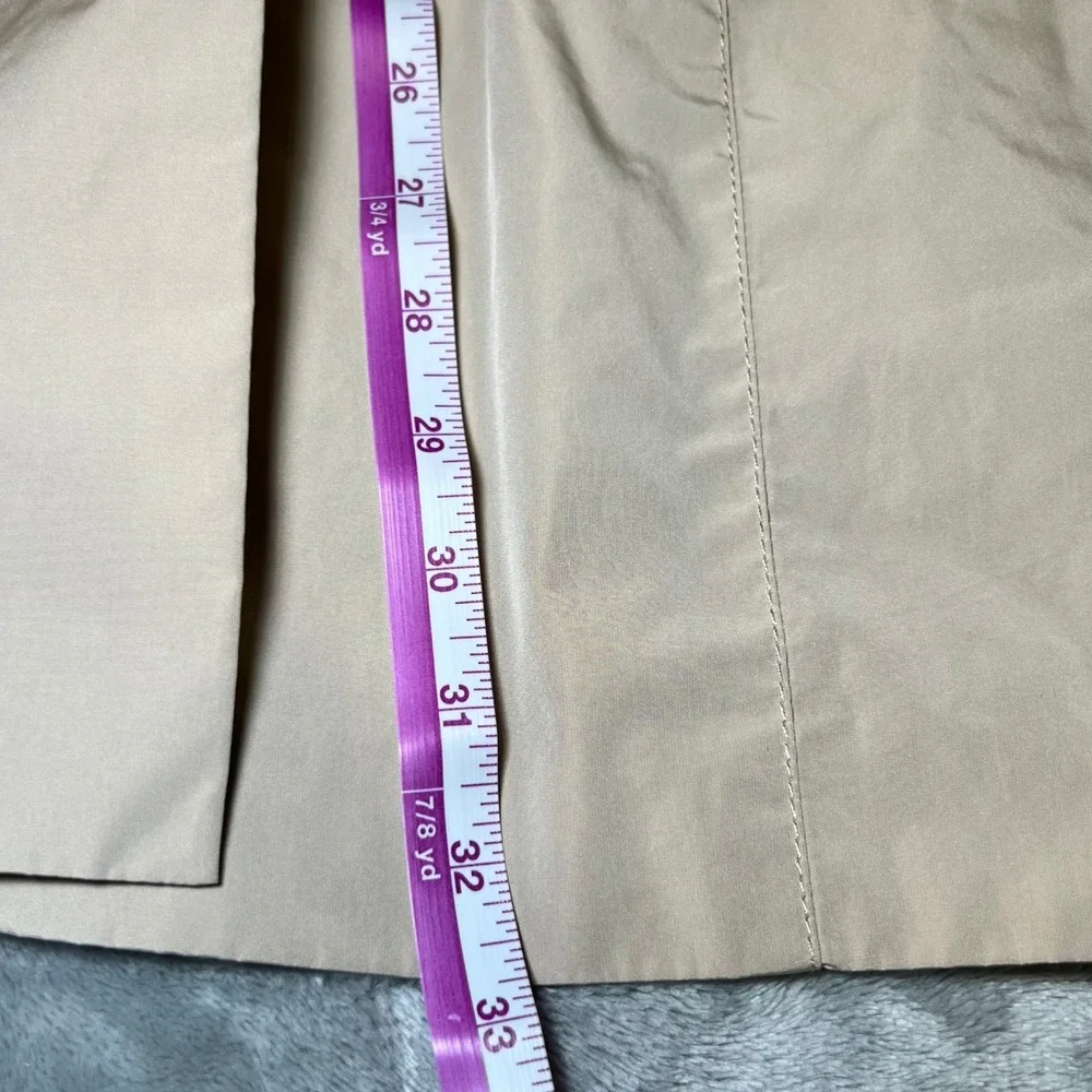 Banana Republic Womens Size XS Petites Trench Coat Champagne Belted Jacket - Picture 10 of 16